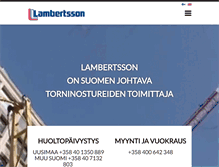 Tablet Screenshot of lambertsson.fi